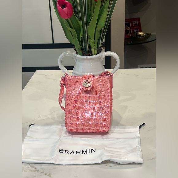 🆕 Brahmin Pink Punch Crossbody Bag and Dust Bag - Picture 9 of 17